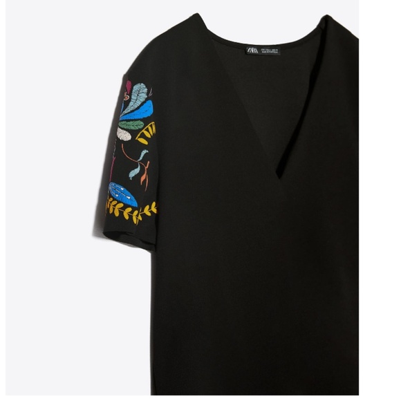 Zara Rubberized Print Dress NWT - Picture 3 of 12